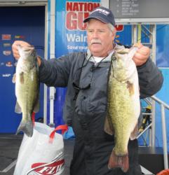 Second-place pro Marshall Deakins caught a 21-pound, 3-ounce limit Thursday.