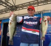 Jeremy Guidry of Opelousas, La., holds down the fourth place spot with a two-day total of 29 pounds, 14 ounces.