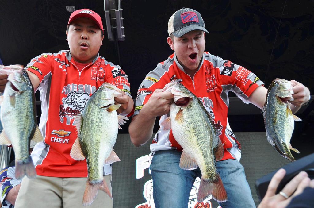 Image for Fresno State leads National Guard FLW College Fishing Western Regional on Saguaro Lake