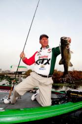 Castrol pro Mike Surman shows off his catch.