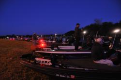 EverStart Southeast Division anglers await dawn to kick off the 2012 season.