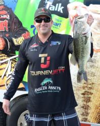 Third-place co-angler Mike Daley caught a 17-pound, 6-ounce stringer Thursday.