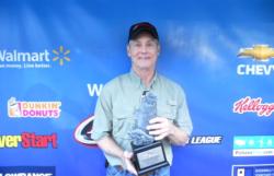 Bruce Thompson of Little Rock, Ark., finished in first place in the Co-angler Division at the Walmart BFL Arkie Division event on Lake Ouachita. Thompson used a total catch of 13 pounds, 7 ounces to net over $2,000 in winnings.
