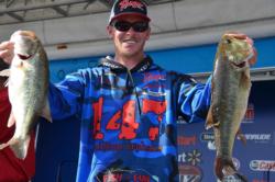 At the end of the day, pro Blake Nick of Adger, Ala., parlayed a total catch of 19 pounds, 11 ounces into a fourth-place finish.