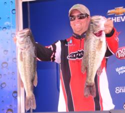 Bradley Enfinger of Colquitt, Ga., grabbed the second place spot after day one with four bass weighing 20 pounds, 2 ounces.