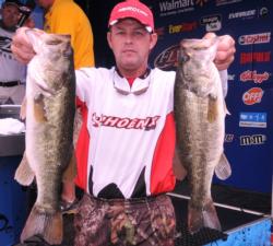 Keith Pace of Monticello, Ark., moved up to fourth place with a two-day total of 34 pounds, 1 ounce.