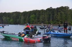 National championship college contenders prepare to head out onto Lake Murray.