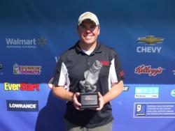 Brian Thompson of Springfield, Mo., took first on the co-angler side of the April 21 Ozark Division event on Stockton Lake with a weight of 12 pounds, 12 ounces. He was awarded nearly $2,000 in winnings. 