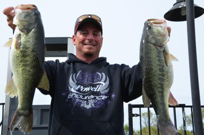 Pro Mark Crutcher of Lakeport, Calif., parlayed a 47-pound, 13-ounce finish into fifth place overall after today's competition on Clear Lake.