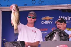 Justin Sward of Birmingham, Ala., shows off his winning fish.