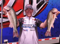 Jacob Wheeler holds down the fourth place spot after day two with 35 pounds, 9 ounces.