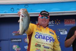 Third-place pro Jacob Powroznik made the run to Ticonderoga and caught his fish early.