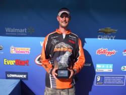 Co-angler Pete Mathews of Shawnee, Kan., won the Ozark Division event on Lake of the Ozarks with a two-day total weight of 22 pounds, 5 ounces. Mathews earned over $2,800 for winning the final event of the season. 