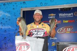 Taking fifth place today, Missouri pro  Tom Silber caught his fish on jigs and big worms.
