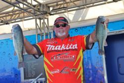 Fifth-place pro Michael Williamson caught his day-three fish on a Spro frog and a wacky worm.