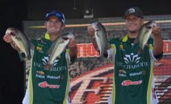 The UNC Charlotte team of Shane Lehew and Adam Waters caught a 10-pound, 13-ounce limit Thursday.