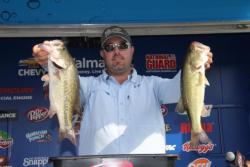 Holding steady at fourth,  Kris Wilson used a mix of cranking and flipping to catch his limit.