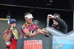 The University of Louisiana-Monroe team that made it to the final round of Paul Clark and Brett Preuett, captured second place with a three-day total weight of 43 pounds, 10 ounces. 