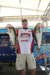 Strike King pro Phil Marks caught all of his fish cranking offshore.