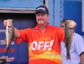 Kent Ware of Wadmalaw Island, S.C., climbed from 20th to fourth place on day three thanks to his best performance of the week - 9 pounds, 14 ounces - which gives him a three-day total of 25 pounds, 4 ounces.