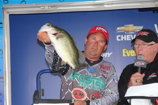 Staying shallow and fishing the grass was essential for third-place  Stephen Johnston.