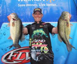 Fishing slower than he did on a rushed day one allowed Andrew Upshaw to find enough weight to improve his position to fourth from 26th.