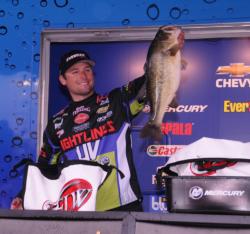 Justin Lucas of Guntersville, Ala., finished third with a three-day total of 81 pounds.