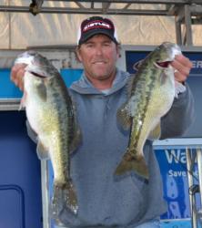 Randy Haynes sits in fourth place after catching a 16-pound, 2-ounce limit. 