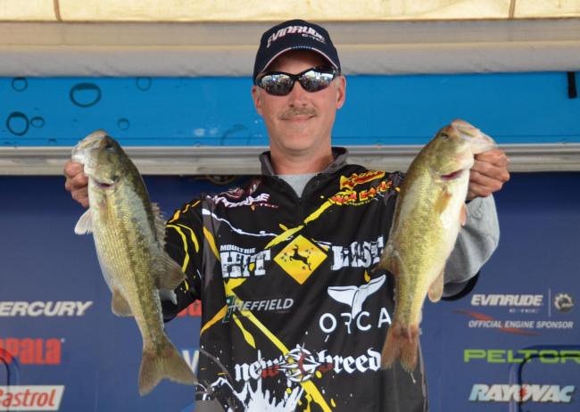 Andy Morgan caught a 12-pound, 13-ounce limit to make the top-10 cut in seventh place. 