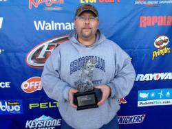 Co-angler Todd Bruggeman of Evansville, Ind., won the March 23 Hoosier Division event on Lake Patoka with two fish that weighed 10 pounds, 4 ounces. For his victory, Bruggeman earned a check for over $2,200.