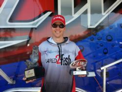 Co-angler Austin Pittman of Maumelle, Ark., won the April 6 Arkie Division event on Millwood Lake with five bass that weighed 14 pounds, 6 ounces. For his efforts, Pittman earned a check worth $1,500. 