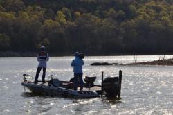 Beaver Lake champion Jason Christie targeted flat points that ran into the main river channel.