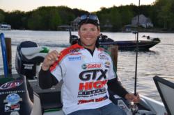 Castrol pro Philip Jarabeck hopes to pluck a few bass of beds with his shaky head. 