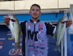 In second place on the co-angler side is Bryan New who sits just 6 ounces out of the lead to start the final day of co-angler competition. 