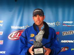 Co-angler Justin McGaha of Knoxville, Tenn., won the May 18 Walmart BFL Volunteer Division event on Douglas Lake with a total catch of 14 pounds, 5 ounces. McGaha netted over $1,770 in winnings.