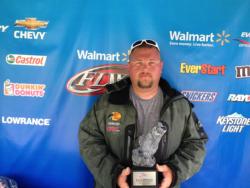 Co-angler Michael May of Richmond, Ky., won the June 1 Mountain Division event on the Barren River with five bass weighing 14 pounds, 6 ounces. 