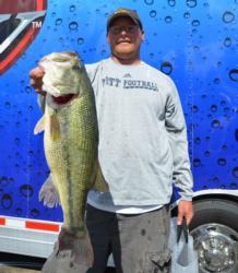 James Mignanelli of Harmony, Pa., claimed the co-angler 3M Peltor Big Bass award on day two with a 5-pound, 12-ounce giant. 