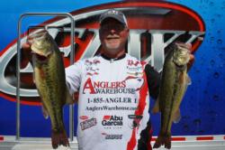Co-angler Keith Honeycutt of Temple, Texas, held onto the top spot on the leaderboard for a second consecutive day. 