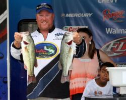 Local boater Corey Bradley moved up to fifth place on day two.