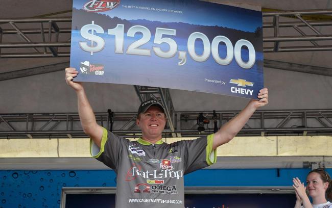 For winning the final FLW Tour qualifier of the year, Casey Martin earned $125,000.