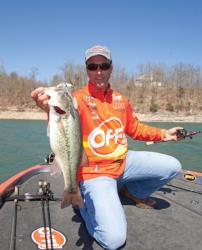 Off! team pro Terry Bolton likes a slow reel that helps him keep the bait deep.