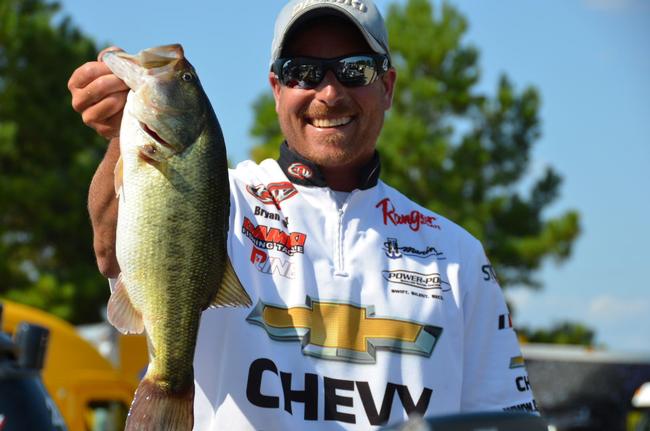Chevy pro Bryan Thrift of Shelby, N.C., took over the top spot in the standings after the third day of Forrest Wood Cup competition with a total catch of 39 pounds, 6 ounces.