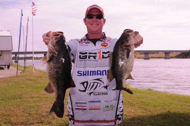 Brandon McMillan of Clewiston, Fla., is in 9th with a two-day total of 31-2.