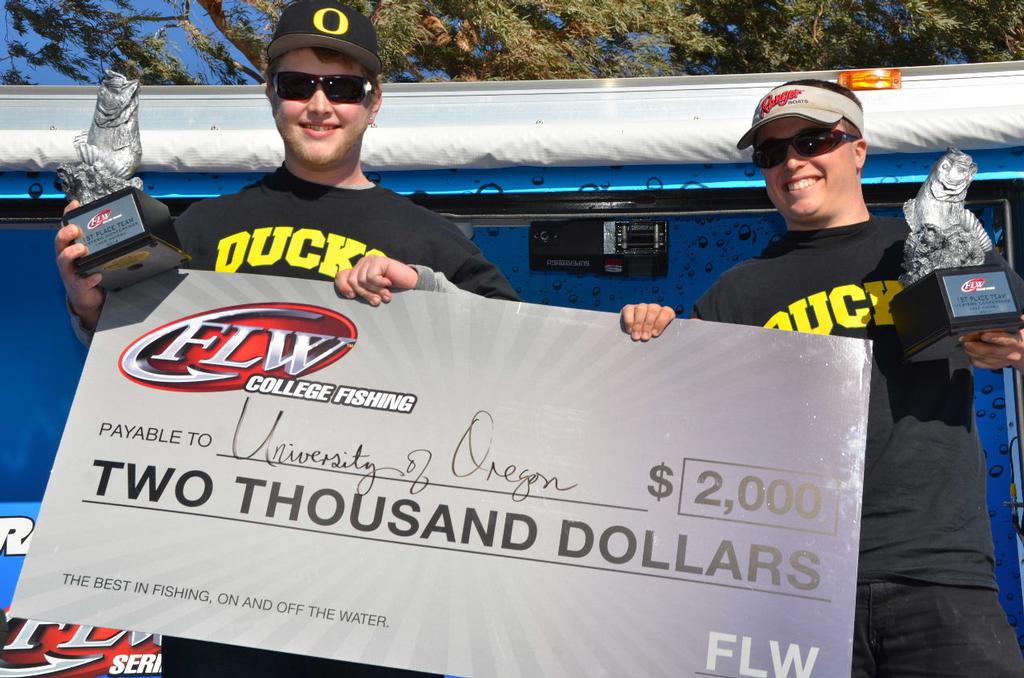 Image for University of Oregon wins FLW College Fishing event on Lake Havasu