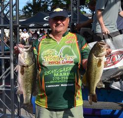 Leon Williams sits in fourth place after catching a two-day total of 41 pounds, 2 ounces.