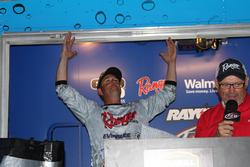 Russell Cecil reacts to the news of his Toledo Bend victory.