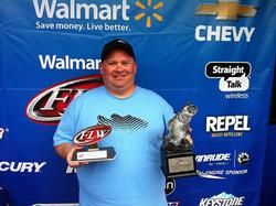 Co-angler Ronnie Brown of Woodville, Texas, won the April 5 Cowboy Division event on Toledo Bend with four bass weighing 15 pounds, 8 ounces. He walked away with close to $2,000 for his efforts.