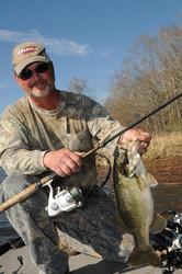 Kent Ware loves to punch vegetation with a spinning rod because he can often break through the mats with a lighter weight.