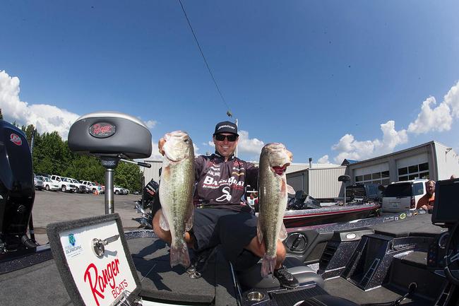Brandon Hunter had four key places on Kentucky Lake this week that helped him make the top five.