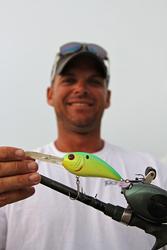 Texas boater Todd Castledine will give his deep diving crankbait a good workout today.